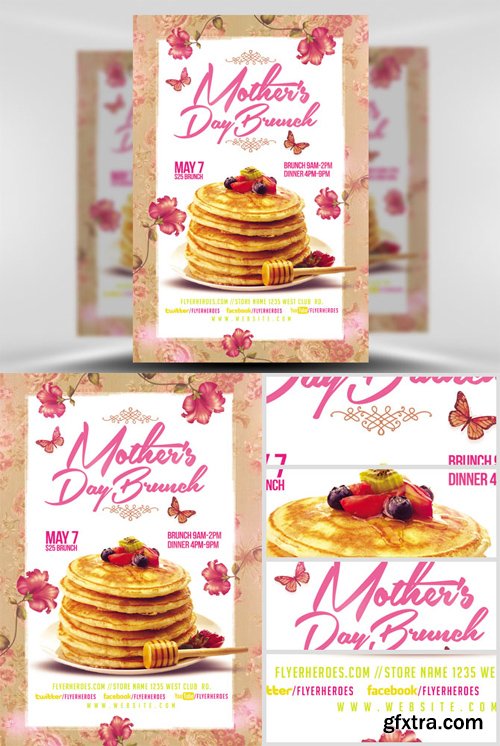 Mothers Day Brunch Flyer Template