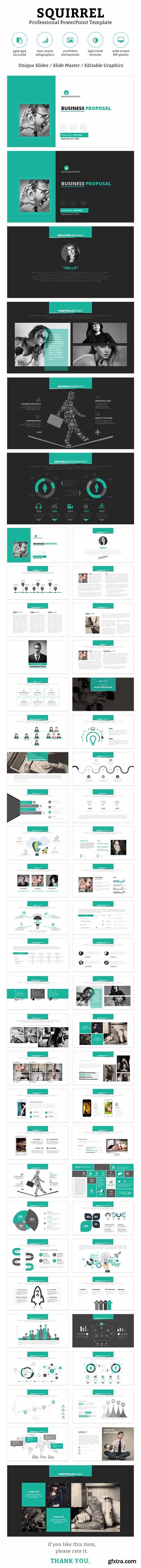 GR - Squirrel PowerPoint Template 13058036