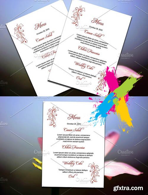 CM - Wedding Menu Template 1384350