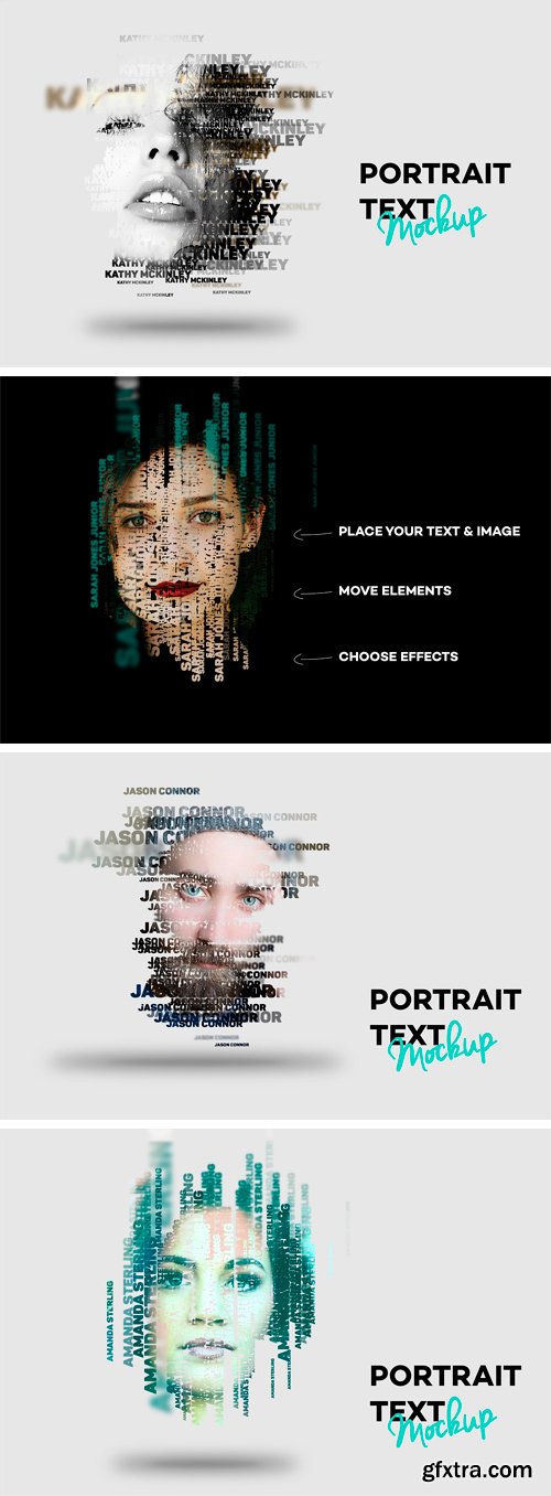 CM 1406918 - Text Portrait Mockup