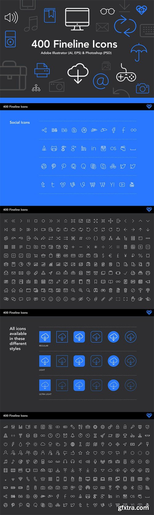 400 Fineline Icons