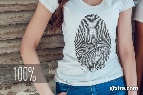 CreativeMarket Women's T-Shirts Mock-Up Vol.1 2017 1216495