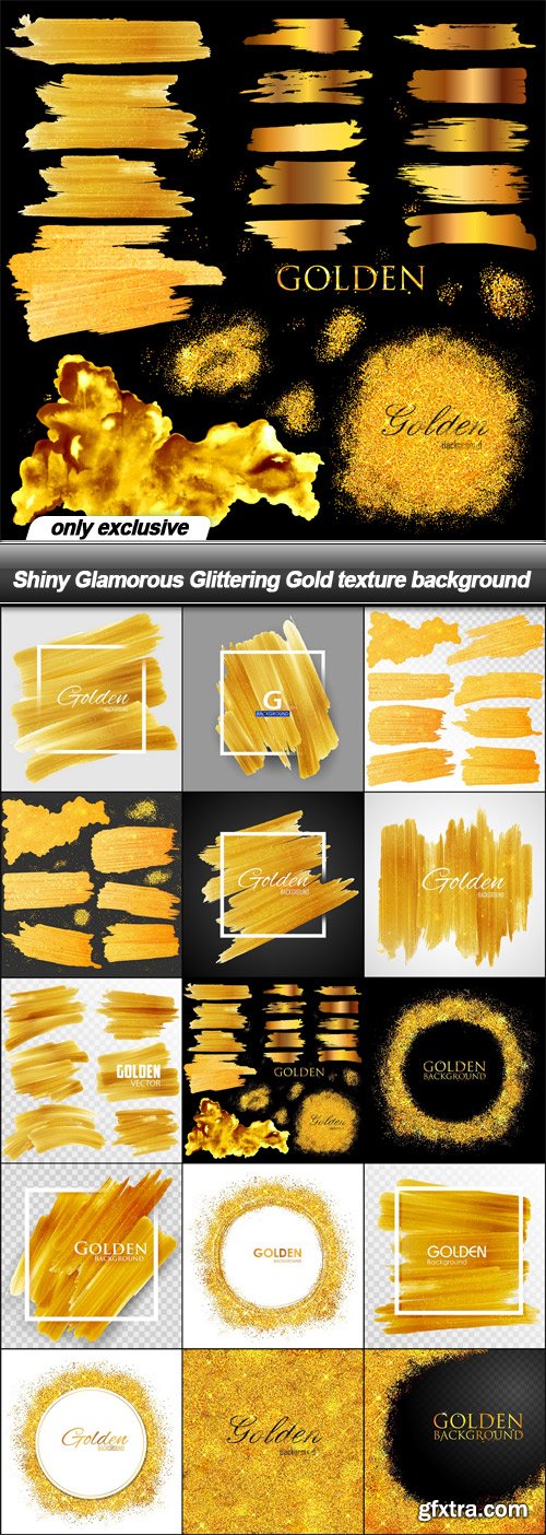 Shiny Glamorous Glittering Gold texture background - 15 EPS