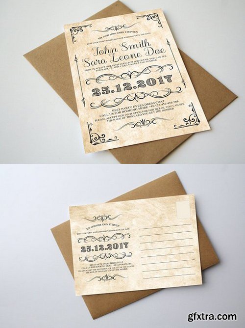 CM - Vintage Wedding Invitation 1248450