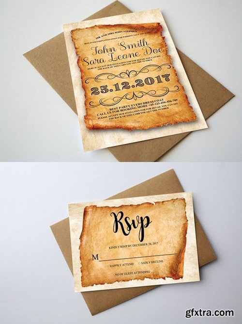 CM - Vintage Wedding Invitation 1248346