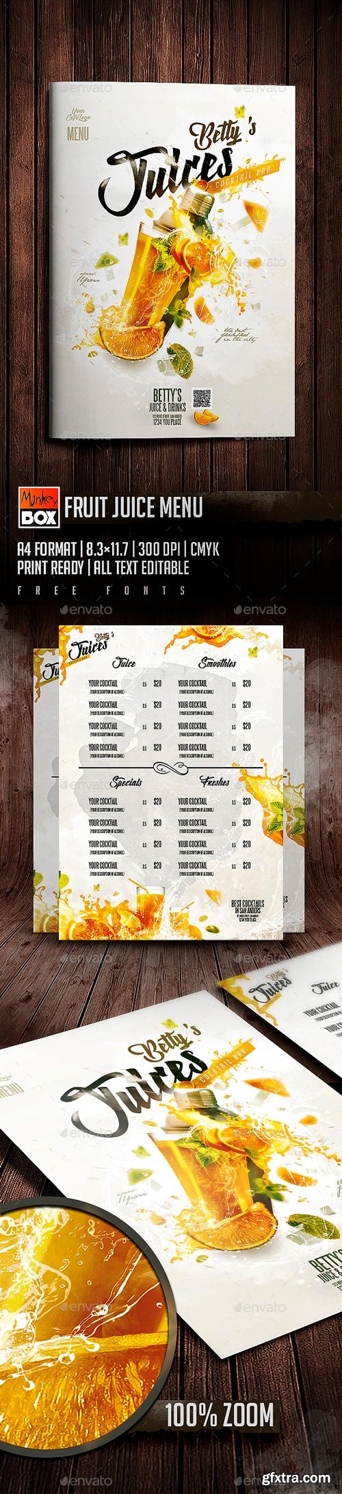 GraphicRiver - Fruit Juice Menu - 19809289