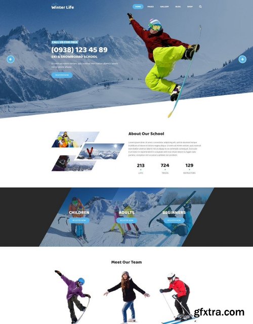 Winter Life - Resort & Listing PSD Template