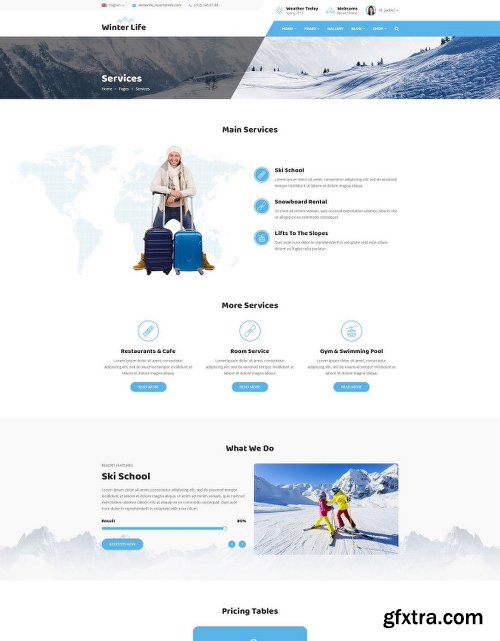 Winter Life - Resort & Listing PSD Template