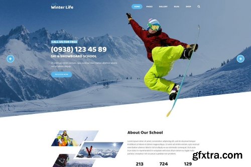 Winter Life - Resort & Listing PSD Template