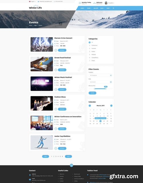 Winter Life - Resort & Listing PSD Template