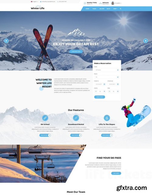 Winter Life - Resort & Listing PSD Template