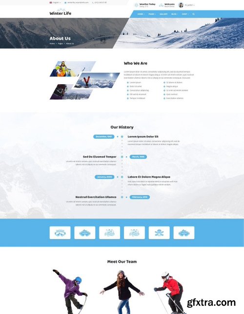 Winter Life - Resort & Listing PSD Template