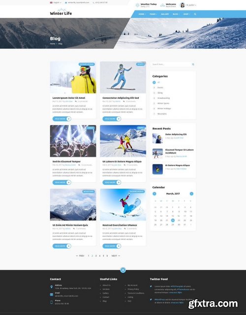 Winter Life - Resort & Listing PSD Template