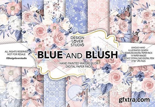 CM - Watercolor BLUE and BLUSH DP pack 1425002