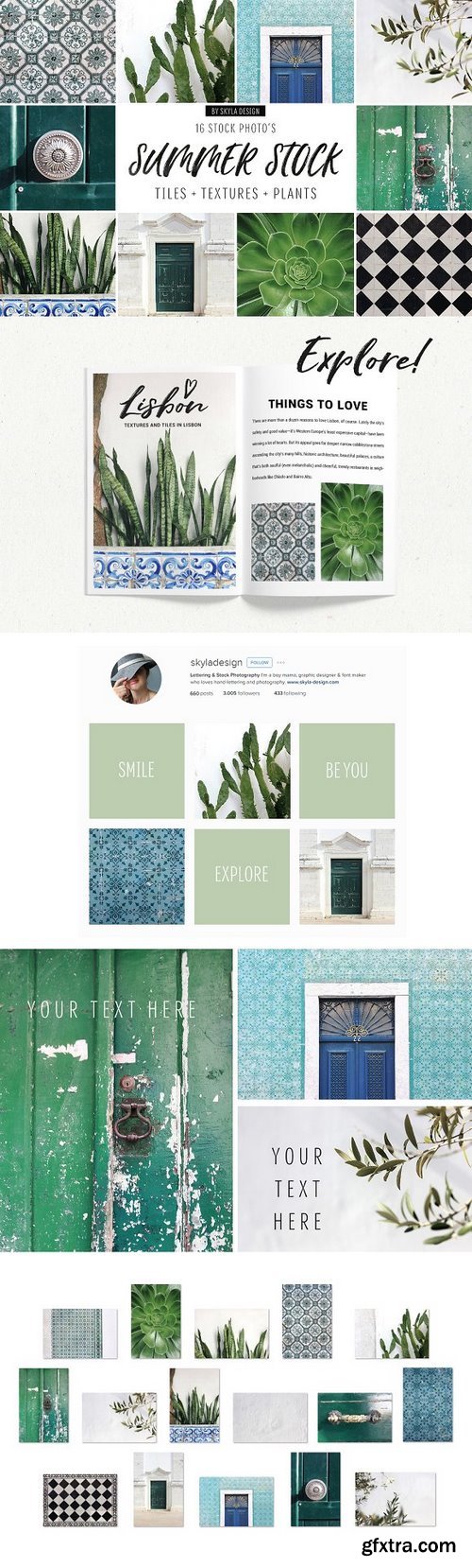 CM - Summer stock, tiles, texture, plants 1252089