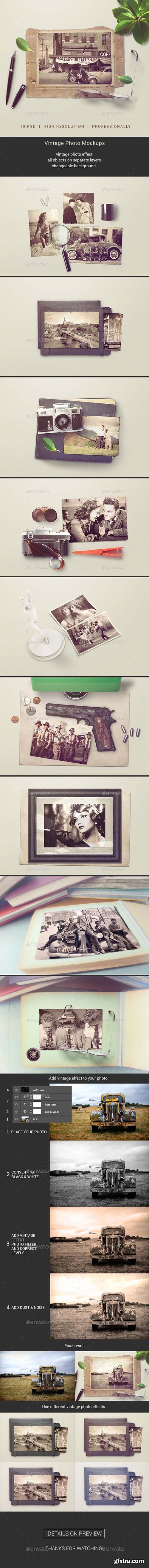 Graphicriver Vintage Photo Mockups 19826367