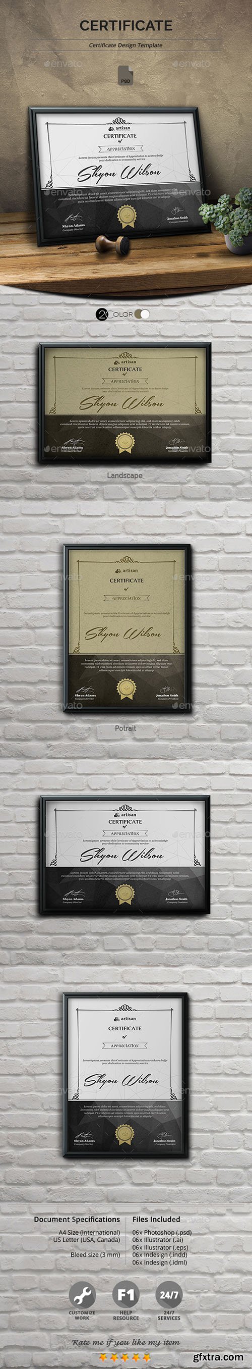 Graphicriver Certificate 19860765