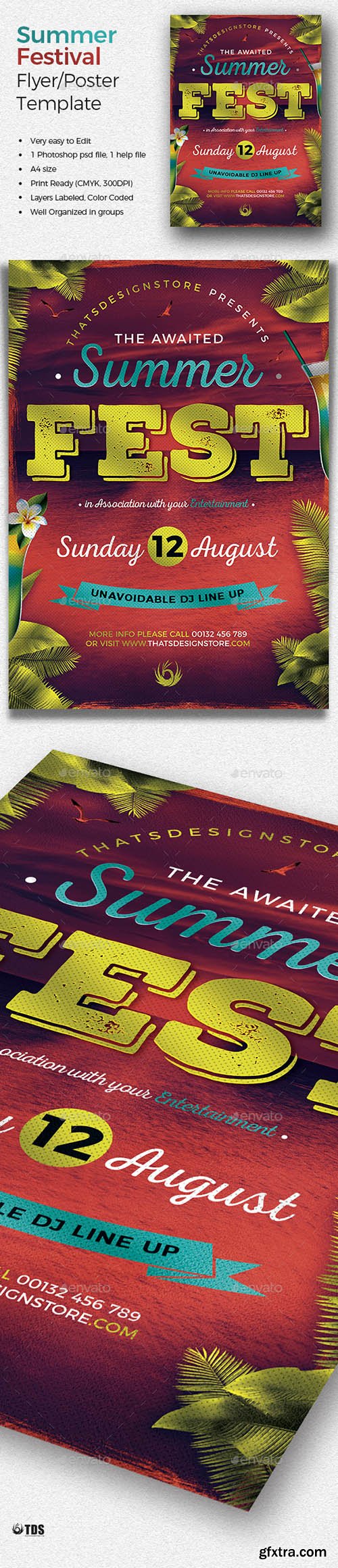 Graphicriver Summer Festival Flyer Template 19707950