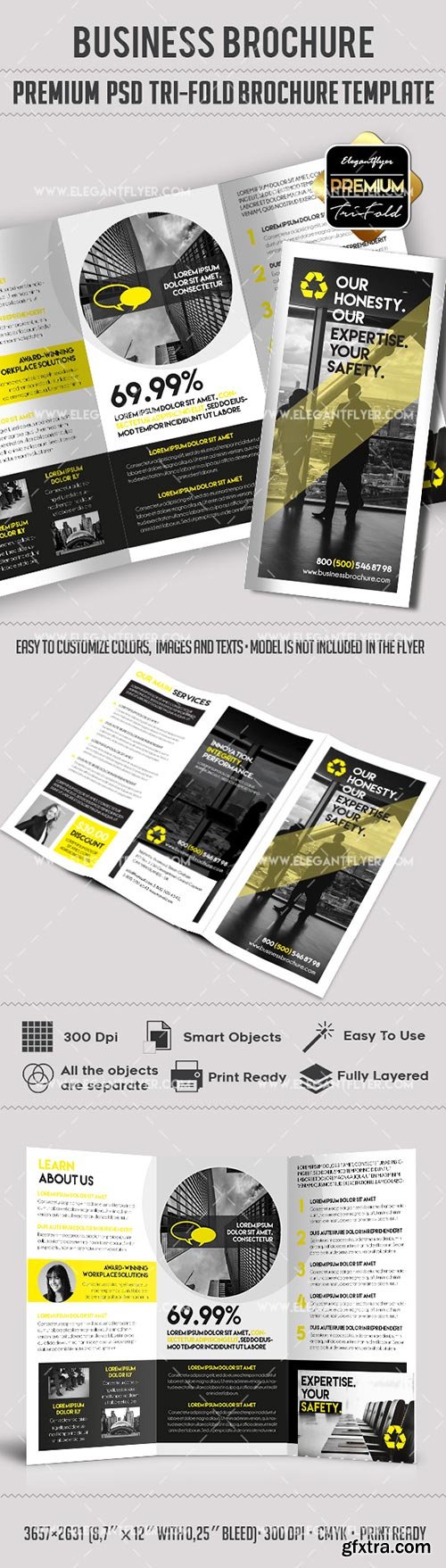 Business – Premium Tri-Fold PSD Brochure Template