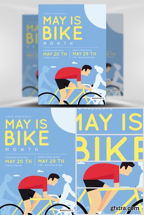 National Biking Month Flyer Template