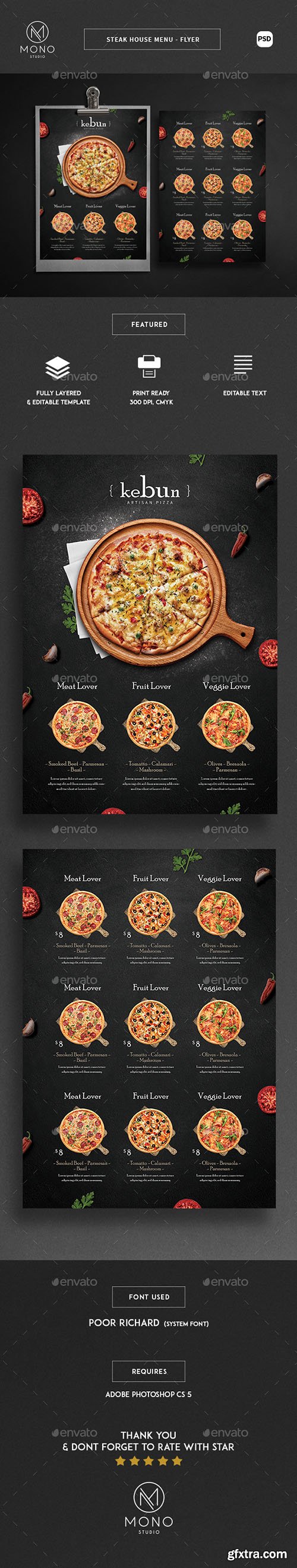 Graphicriver Rustic Pizza Menu - Flyer 19862982