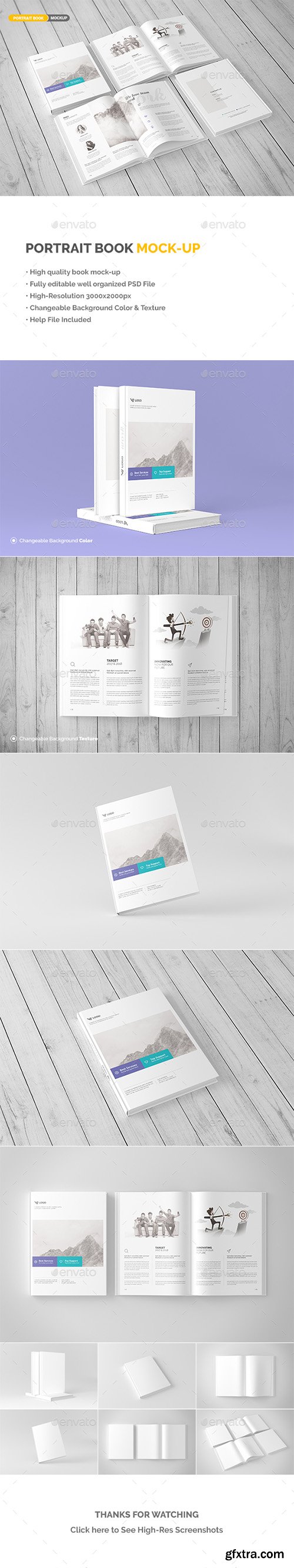 Graphicriver Portrait Book Mock-Up / Hardcover 19861477