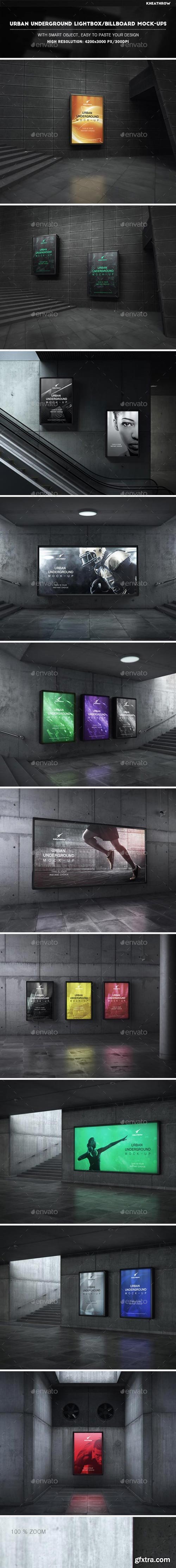 GraphicRiver - Urban Underground Lightbox / Billboard Mock-Ups - 19782095