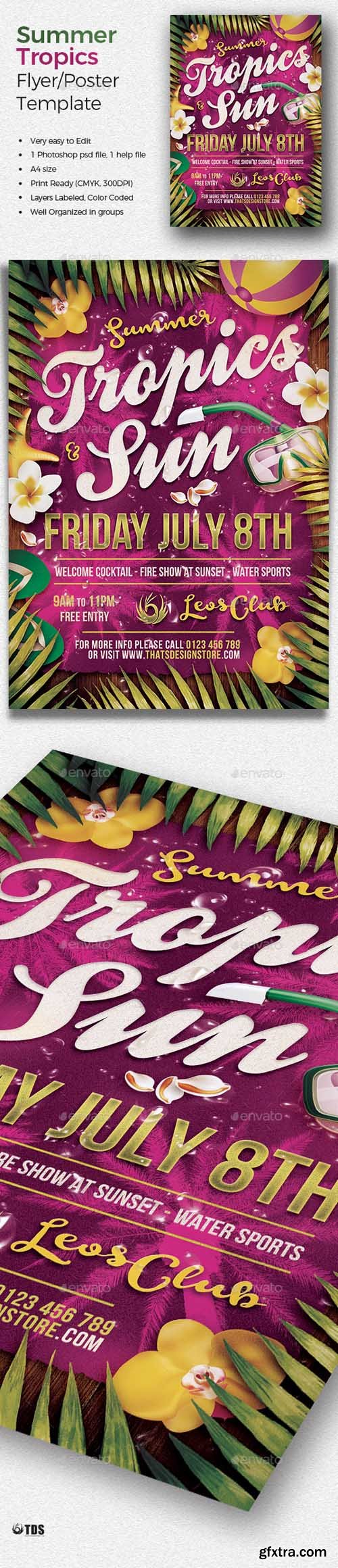 GR - Summer Tropics Flyer Template 19746251