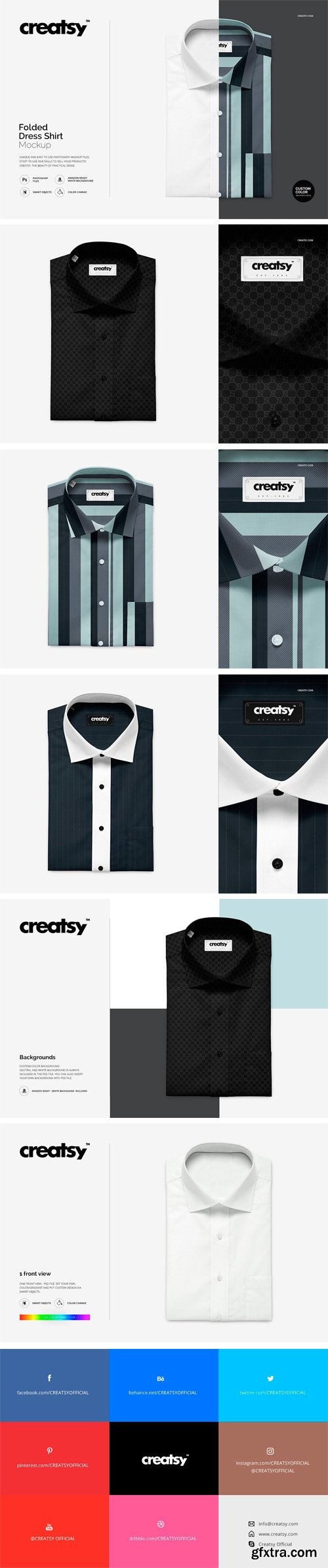 CM 1411206 - Folded Dress Shirt Mockup