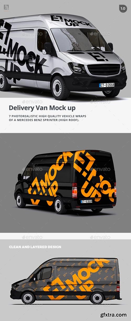 GraphicRiver - Delivery Van Mock up - 19802539