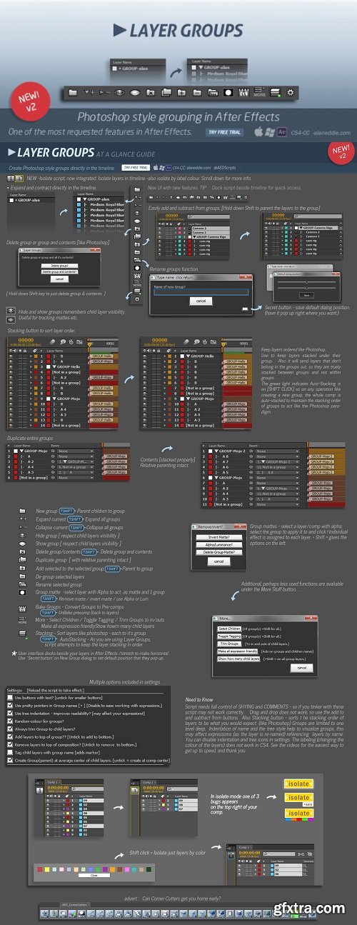 Layer Groups 2.20 for Adobe After Effects