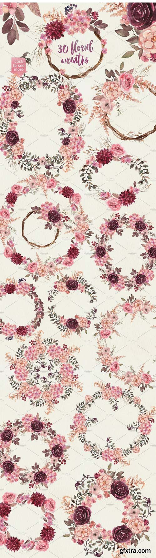 CM 1409085 - Watercolor Floral Pack