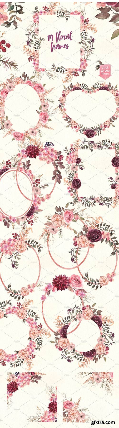CM 1409085 - Watercolor Floral Pack