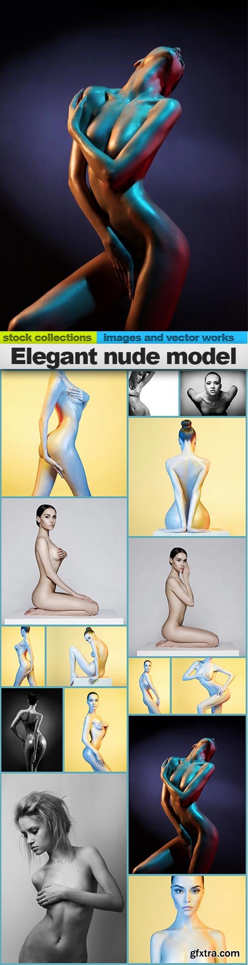 Elegant nude model, 15 x UHQ JPEG