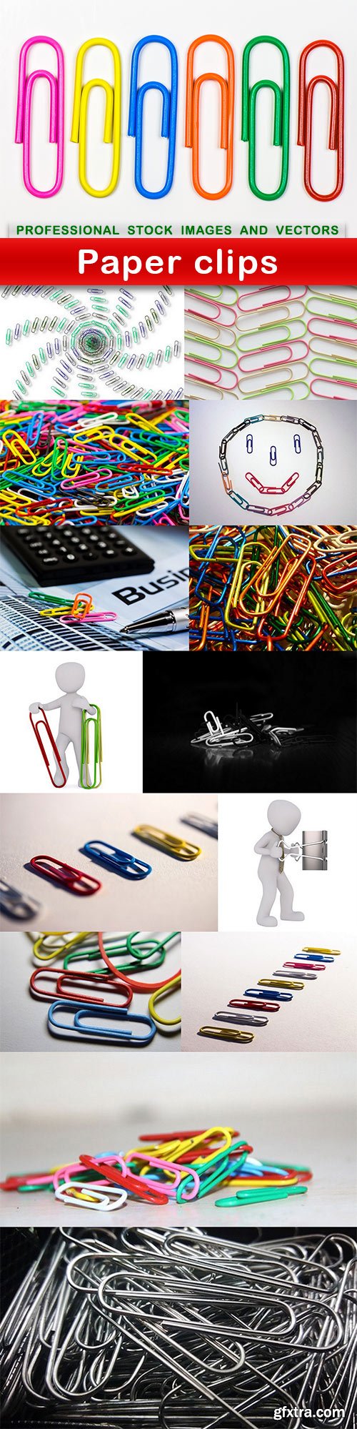 Paper clips - 15 UHQ JPEG