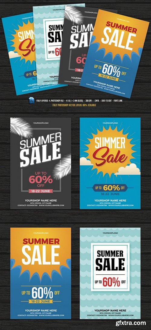 CM - 4 Summer Sale Flyer Set 1411121