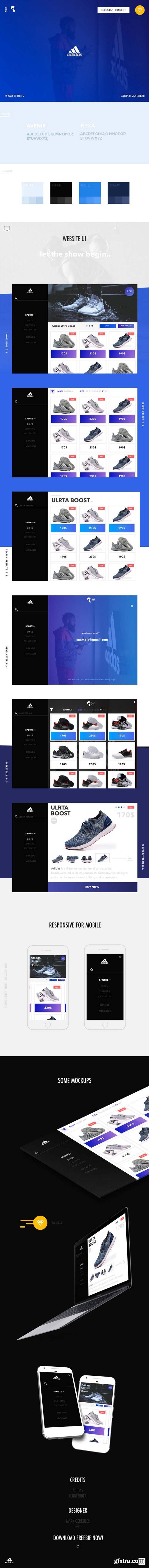 Adidas Website Redesign Concept