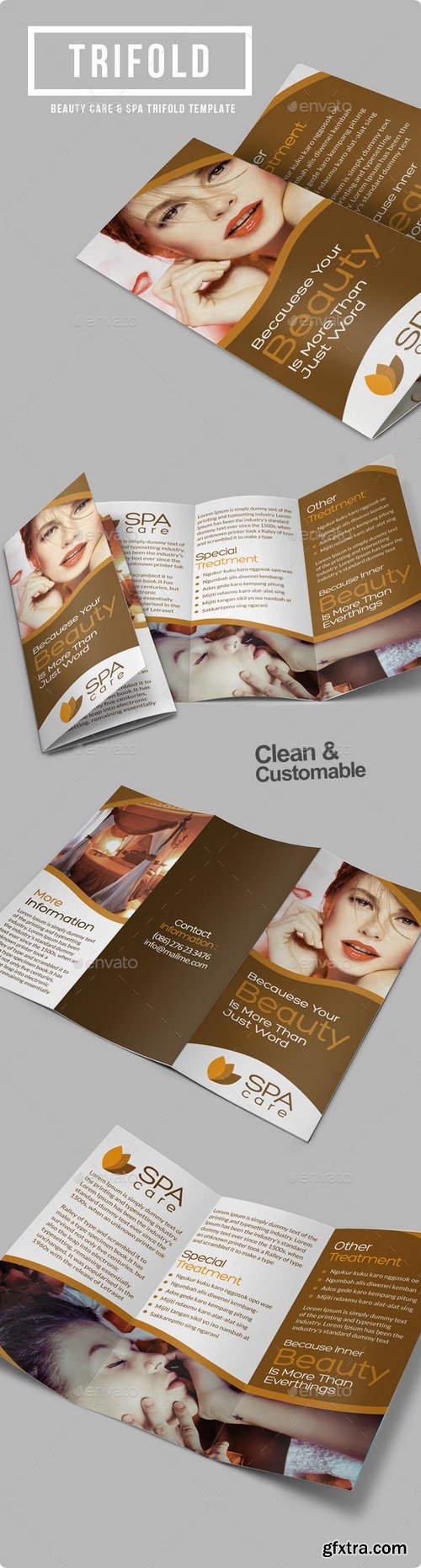 Graphicriver - Beauty Care Spa Trifold Brochure 8895148