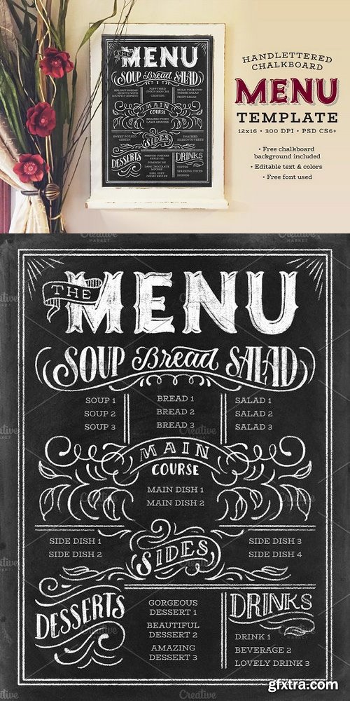 CM - Handlettered Chalkboard Menu 1205587