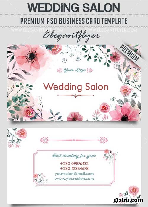 Wedding Salon V21 Business Card Templates PSD