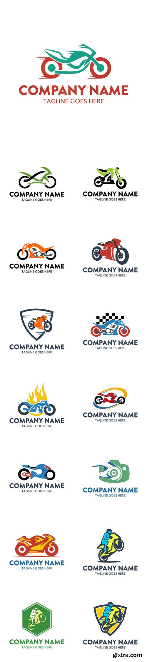 Vector Set - Unique Motorcycle Logo