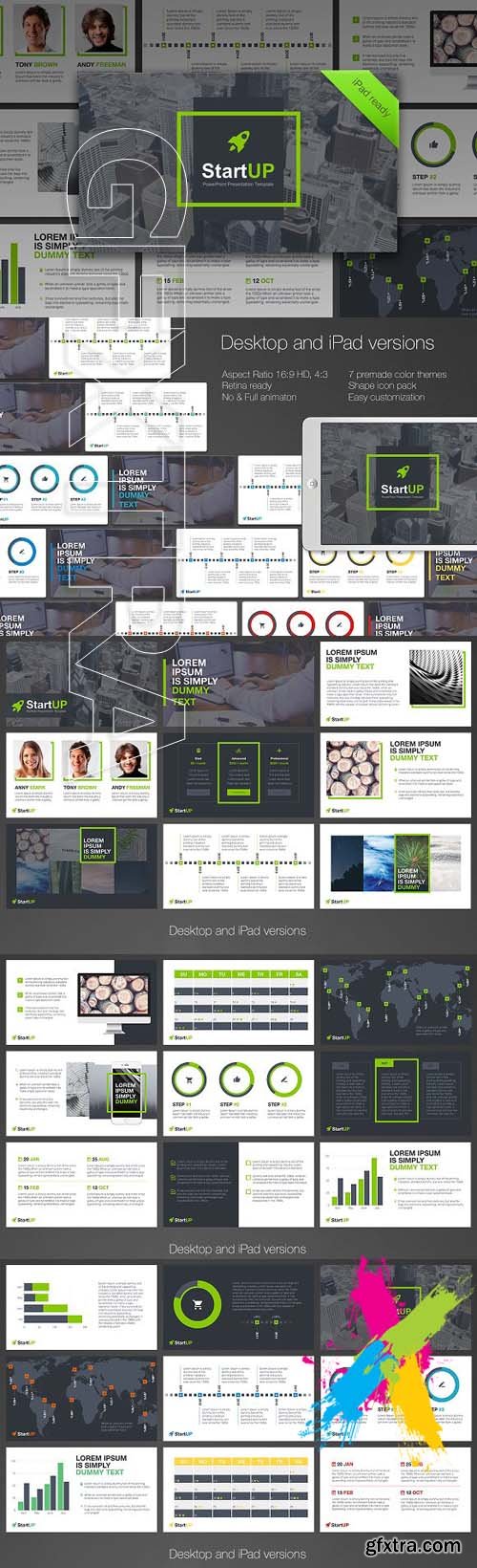 CM - StartUP PowerPoint Template 1469103