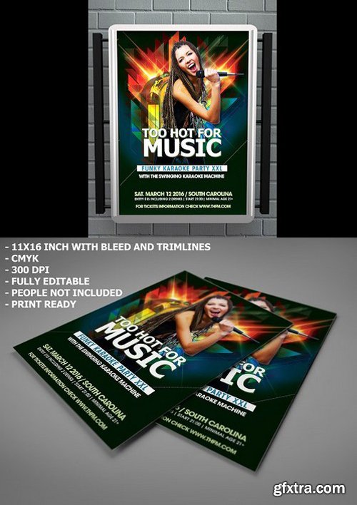 CM - Too Hot For Music Party Flyer 1398492