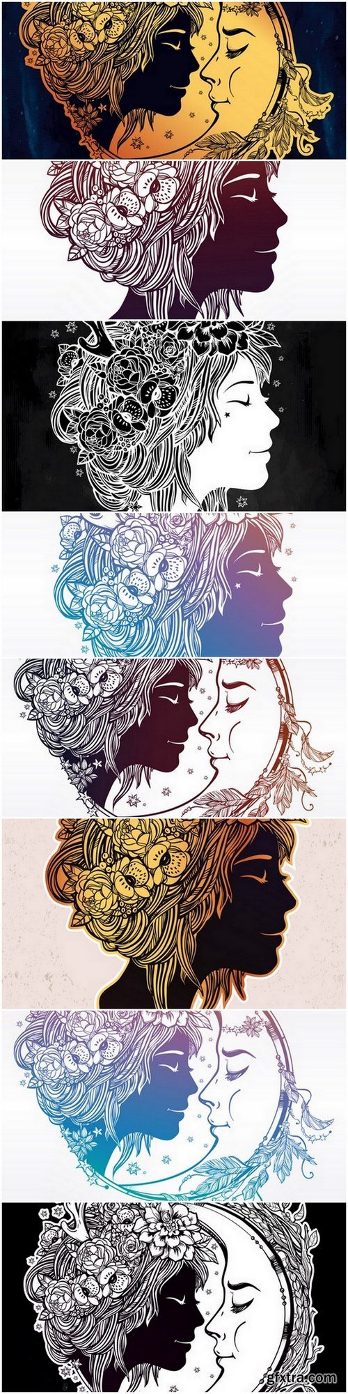 Art woman - 8 EPS Vector Stock