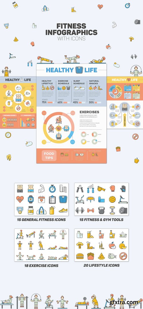 Fitness Infographic Pack