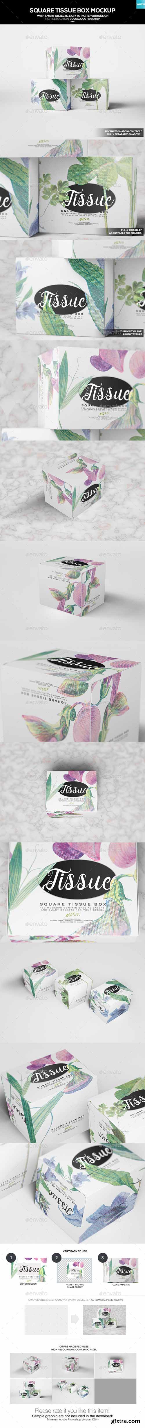 Graphicriver - Square Tissue Box Mockup 19899193