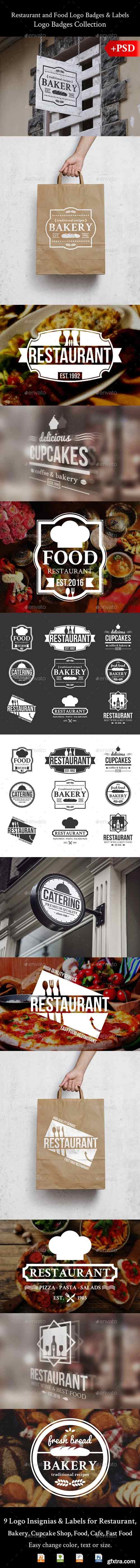 Graphicriver - Restaurant and Food Logo Badges & Labels 17315254