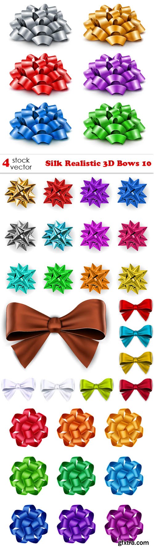 Vectors - Silk Realistic 3D Bows 10