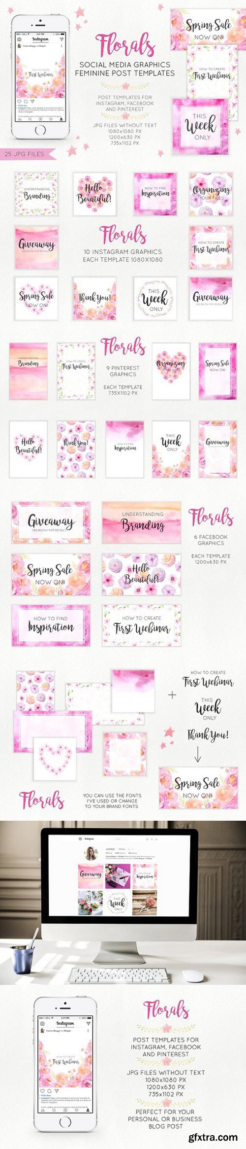 CM - Florals Social Media Graphics 1397019