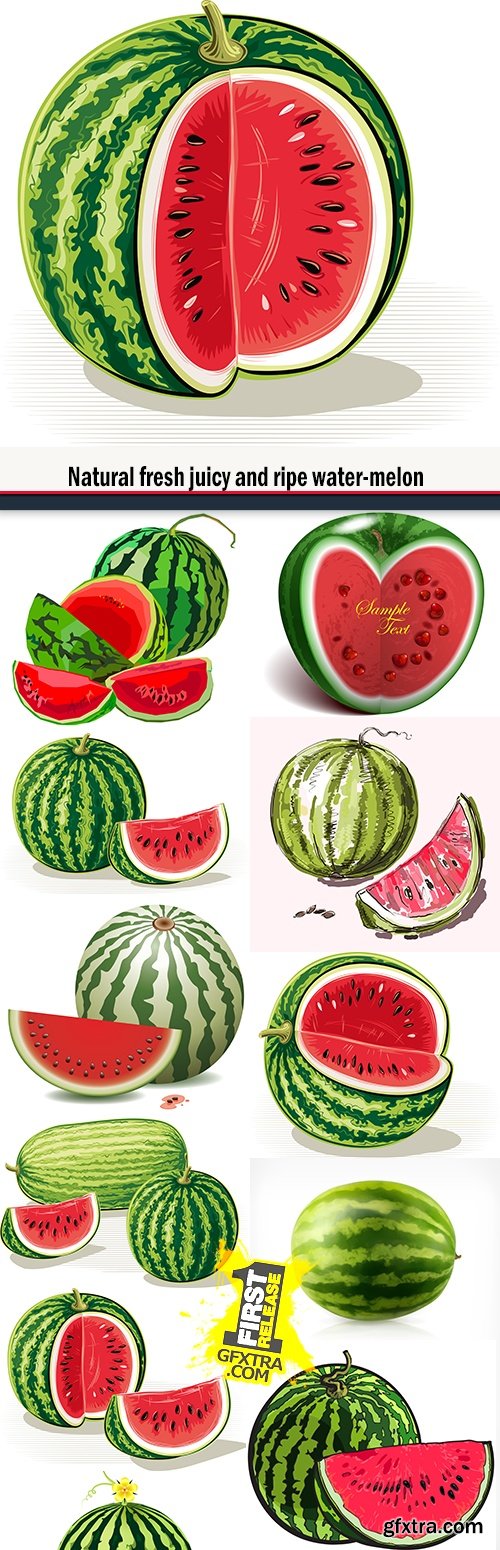 Natural fresh juicy and ripe water-melon